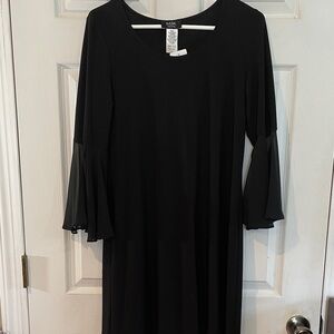 MSK Women's Elegant Black Long Sleeve Dress